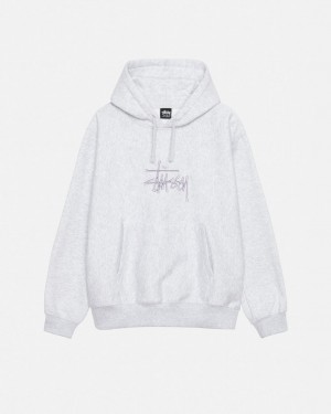 Stussy Basic Applique Hoodie - Unisex Hoodies Harmaat | FFIUI59815