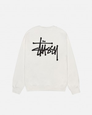 Stussy Basic Stussy Crew Pigment Dyed - Unisex Hoodies Beige | FIJKU47050