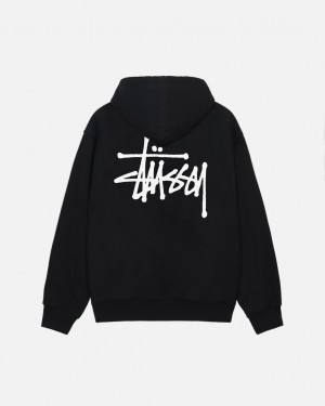 Stussy Basic Stussy Hoodie - Unisex Hoodies Mustat | FICVG91654