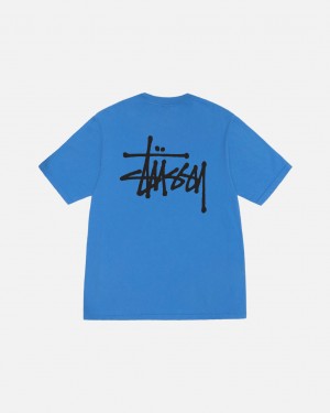 Stussy Basic Stussy Tee Pigment Dyed - Unisex Shortsleeve Sininen | TFIWZ80303