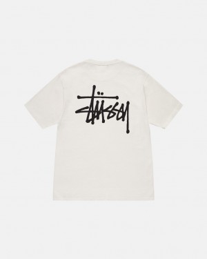 Stussy Basic Stussy Tee Pigment Dyed - Unisex Shortsleeve Beige | MFIFT74657