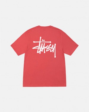 Stussy Basic Stussy Tee - Mens Lyhyt Sleeve T-Shirt Punainen | FIJKU83538