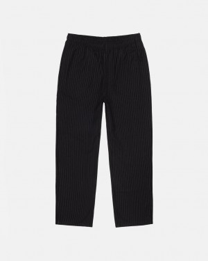 Stussy Beach Pant Villa Stripe - Unisex Pants Mustat | QFIUV74722