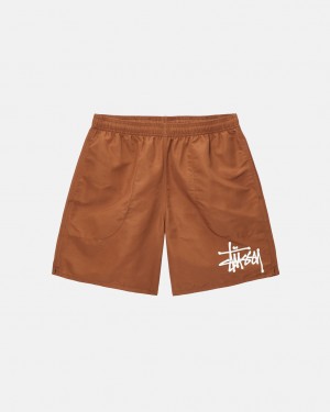 Stussy Big Basic Vesi Lyhyt - Men&s Shorts Trunks Kahvi | MFIFT32852