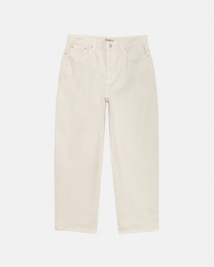 Stussy Big Ol& Jean Washed Canvas - Unisex Pants Beige | FICIF69332