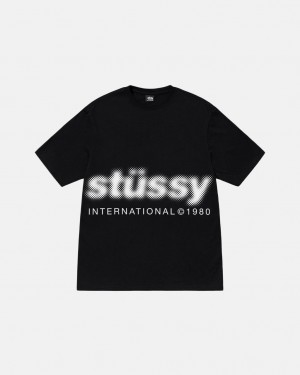 Stussy Blur Tee - Unisex Shortsleeve Mustat | FIQAV85694