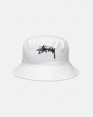 Stussy Bucket Hat Big Stock - Unisex Beige | AFIWC45717