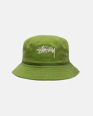 Stussy Bucket Hat Big Stock - Unisex Vihreä | FFIHY89297