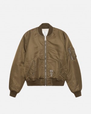 Stussy Built Reversible Bomber Jacket - Unisex Jackets Ruskea | FIICD82302