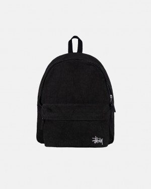 Stussy Canvas Backpack - Unisex Bags Mustat | BFISO73945