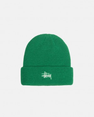 Stussy Cuff Beanie Basic - Unisex Vihreä | YFIGT13329