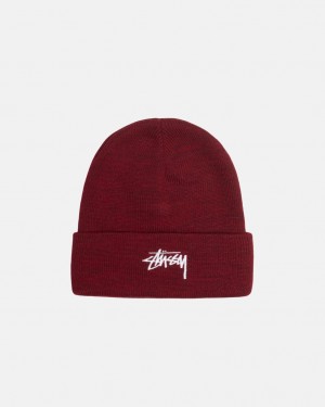 Stussy Cuff Beanie Stock - Unisex Punainen | SFIVO32617