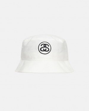 Stussy Deep Bucket Hat SS Link - Unisex Valkoinen | FIIIZ22641