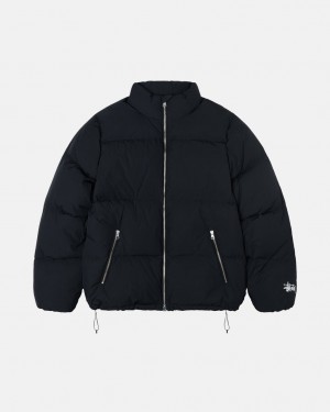 Stussy Down Puffer Nylon - Unisex Jackets Mustat | QFIWA12944