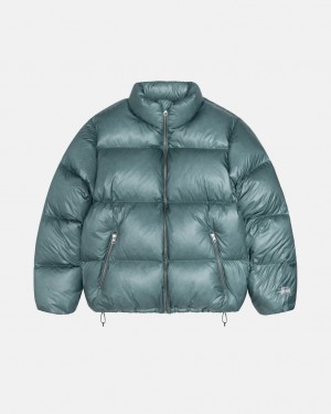 Stussy Down Puffer Parachute Ripstop - Unisex Jackets Sininen | EFIVG79407