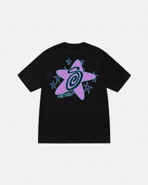 Stussy Galaxy Tee - Unisex Shortsleeve Mustat | FIXMI44182