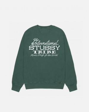 Stussy IST Crew Pigment Dyed - Unisex Hoodies Vihreä | FIIIZ58294