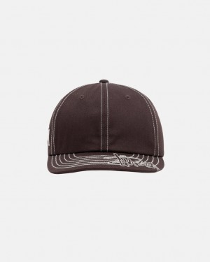 Stussy Low Pro Basic Stitch Strapback - Unisex Ruskea | FIQCS86082