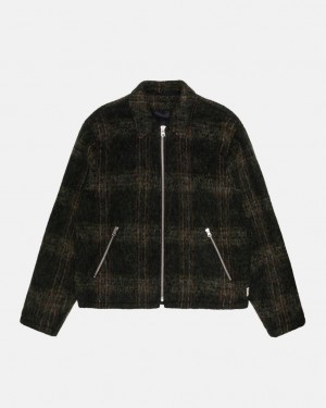 Stussy Mohair Club Jacket - Unisex Jackets Oliivinvihreä | FIJZR62082