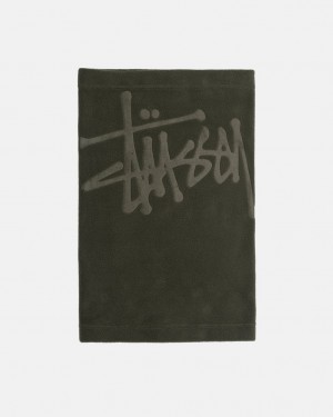 Stussy Polar Fleece Neck Warmer - Unisex Headwear Oliivinvihreä | BFISO44978