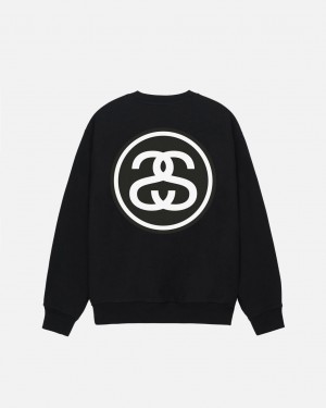 Stussy SS-Link Crew - Unisex Hoodies Mustat | FFIHY62074