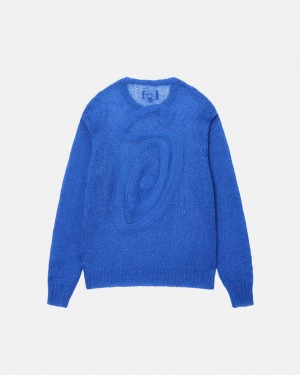 Stussy S Loose Knit Villa - Unisex Sweaters Sininen | GFIUC28238