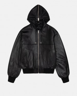 Stussy Ss Link Nahkaiset Bomber - Unisex Jackets Mustat | AFIDF96189