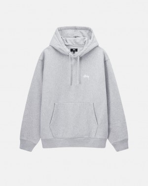 Stussy Stock Logo Hoodie - Unisex Hoodies Harmaat | GFIEC79398