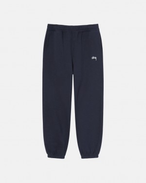 Stussy Stock Logo Sweatpant - Unisex Pants Laivastonsininen | FIJVR94111