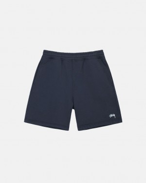 Stussy Stock Logo Sweatshort - Unisex Shorts Trunks Laivastonsininen | UFIND19332