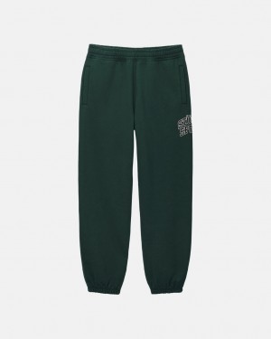 Stussy Stüssy Urheilu Sweatpant - Unisex Jeans Pants Syvä Vihreä | MFIFT46606