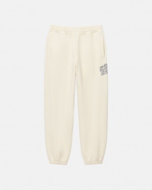 Stussy Stüssy Urheilu Sweatpant - Unisex Jeans Pants Valkoinen | FIQCS72237