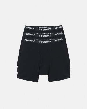 Stussy Stussy Bokserin Briefs - Unisex Shorts Trunks Mustat | AFIWC57880