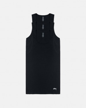 Stussy Stussy Tank Undershirt - Unisex Sweaters Knits Mustat | BFISO68434