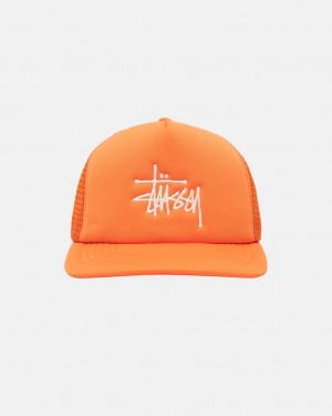 Stussy Trucker Big Basic Snapback - Unisex Oranssi | AFIDF41663