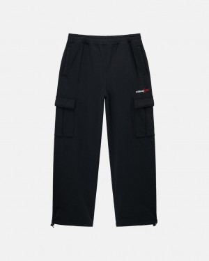 Stussy Urheilu Cargo Fleece Pant - Men&s Pants Mustat | FICVG12956