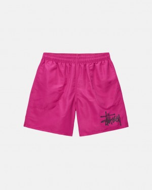 Stussy Vesi Lyhyt Big Basic - Unisex Shorts Trunks Pinkki | FIJVR87505