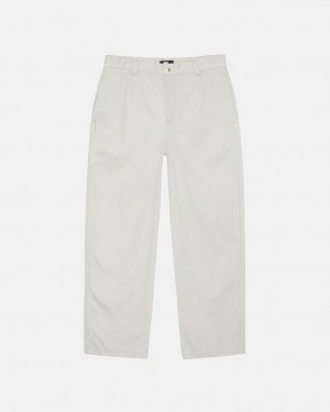 Stussy Workgear Trouser Twill - Unisex Pants Valkoinen | FIEGJ69747