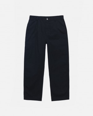 Stussy Workgear Trouser Twill - Unisex Pants Mustat | FICVG69514