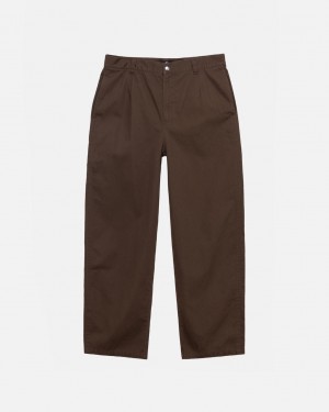 Stussy Workgear Trouser Twill - Unisex Pants Ruskea | PFIER31278