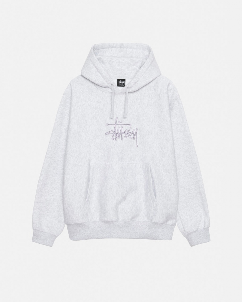 Stussy Basic Applique Hoodie - Unisex Hoodies Harmaat | FFIUI59815