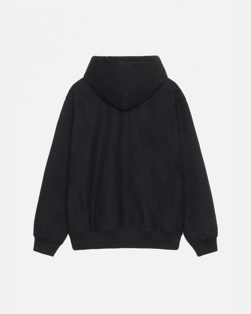 Stussy Basic Applique Hoodie - Unisex Hoodies Mustat | LFITR15583