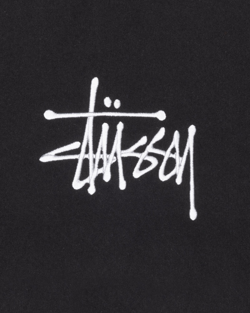 Stussy Basic Applique Hoodie - Unisex Hoodies Mustat | LFITR15583