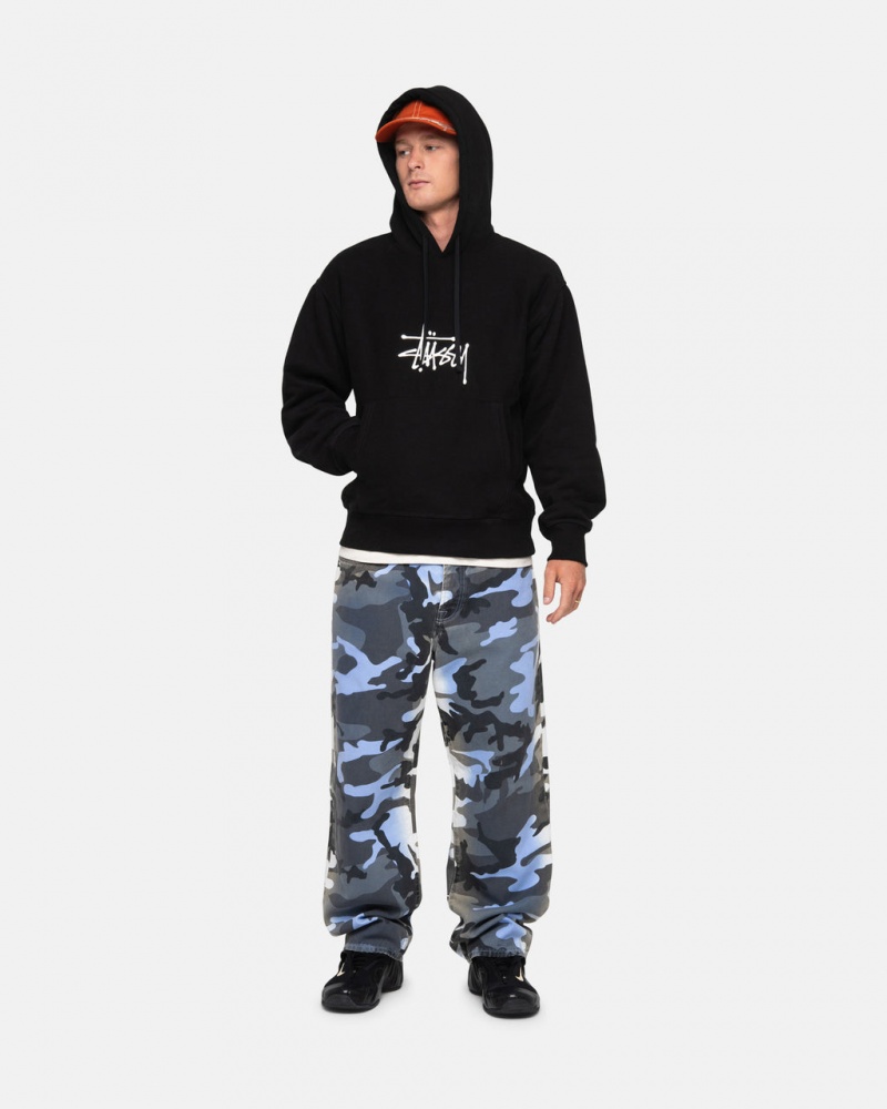 Stussy Basic Applique Hoodie - Unisex Hoodies Mustat | LFITR15583