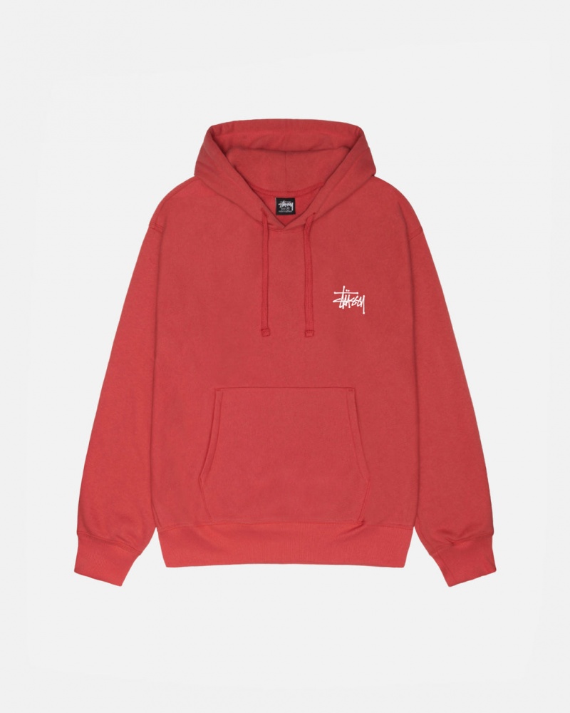 Stussy Basic Stussy Hoodie - Unisex Hoodies Punainen | UFITG28638