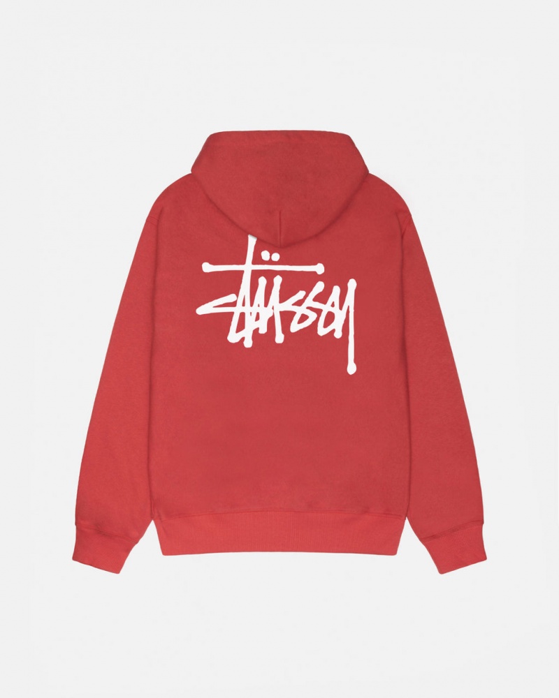 Stussy Basic Stussy Hoodie - Unisex Hoodies Punainen | UFITG28638