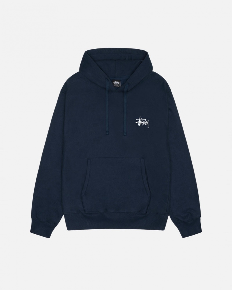 Stussy Basic Stussy Hoodie - Unisex Hoodies Laivastonsininen | FIZDE30628