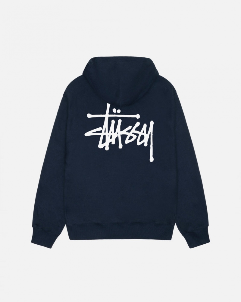 Stussy Basic Stussy Hoodie - Unisex Hoodies Laivastonsininen | FIZDE30628