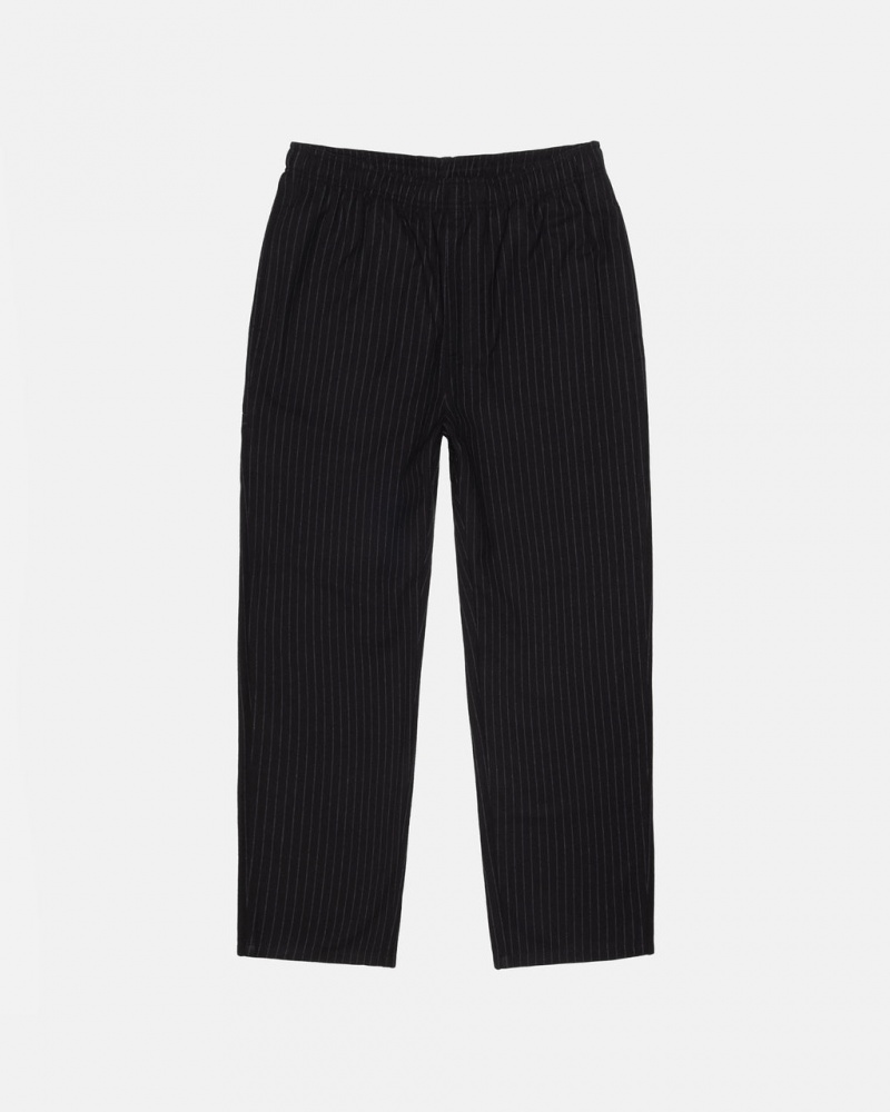 Stussy Beach Pant Villa Stripe - Unisex Pants Mustat | QFIUV74722