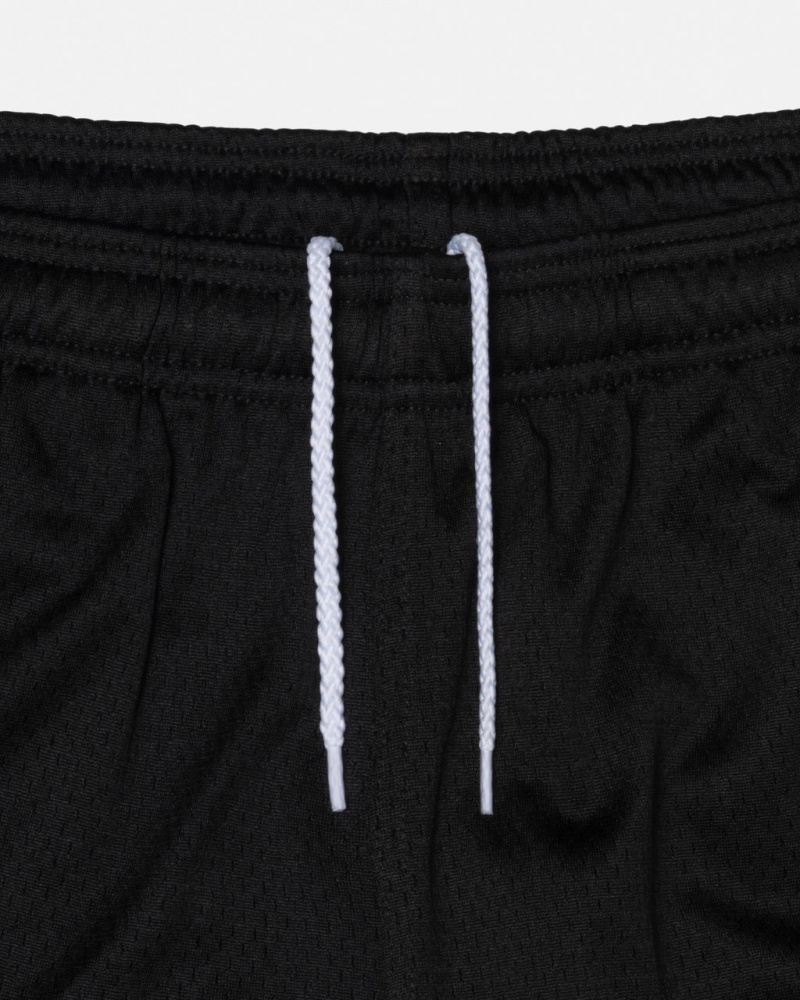 Stussy Big Basic Mesh Lyhyt - Men&s Shorts Trunks Mustat | FIJVR25893